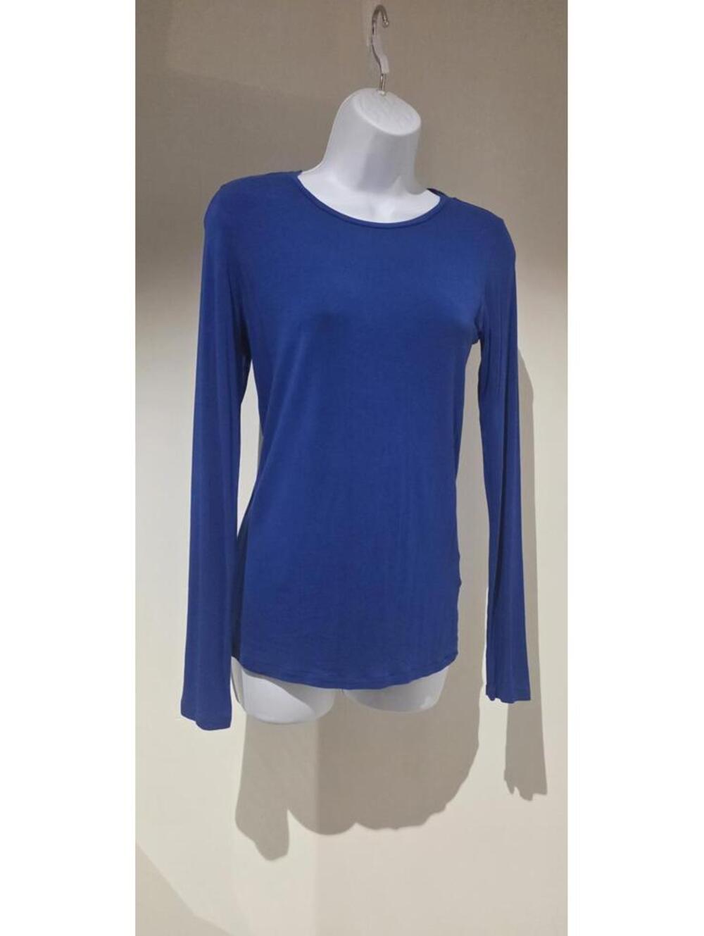 Majestic Filatures Blue Deluxe Superwashed Soft Touch Long Sleeve T Shirt Size 3